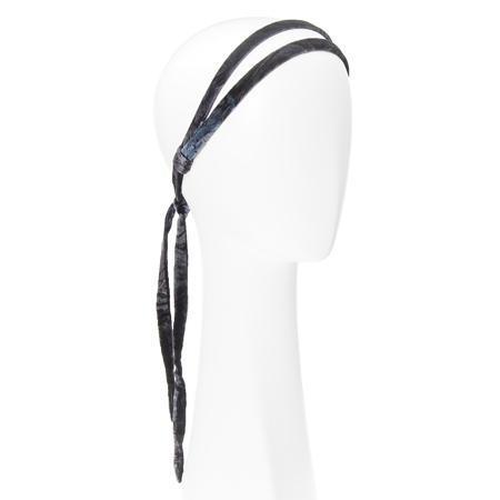 Double Skinny Tie Headwrap - Ocean Velvet