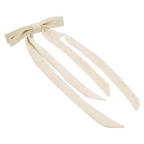 Long Tail Ribbon Long & Skinny Barrette - Starlette Gold