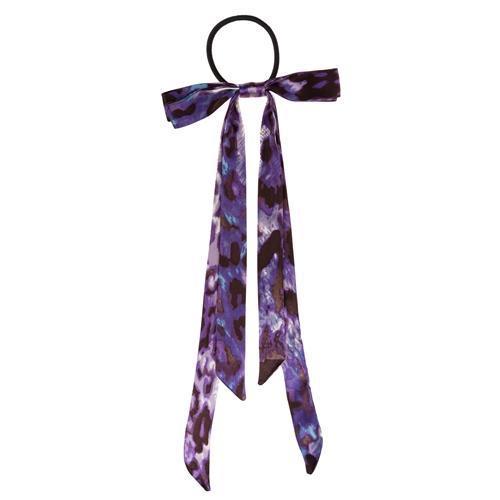 Long Tail Ribbon Pony - Purple Leopard