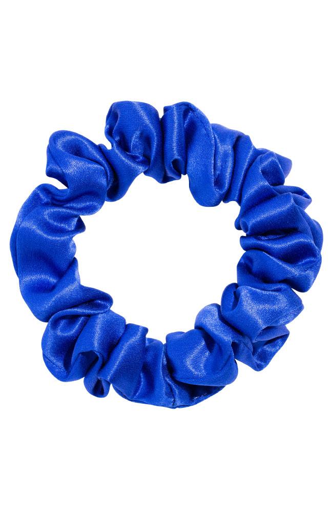 L. Erickson USA Small Pony/Scrunchie - Ocean Blue, Silk Charmeuse