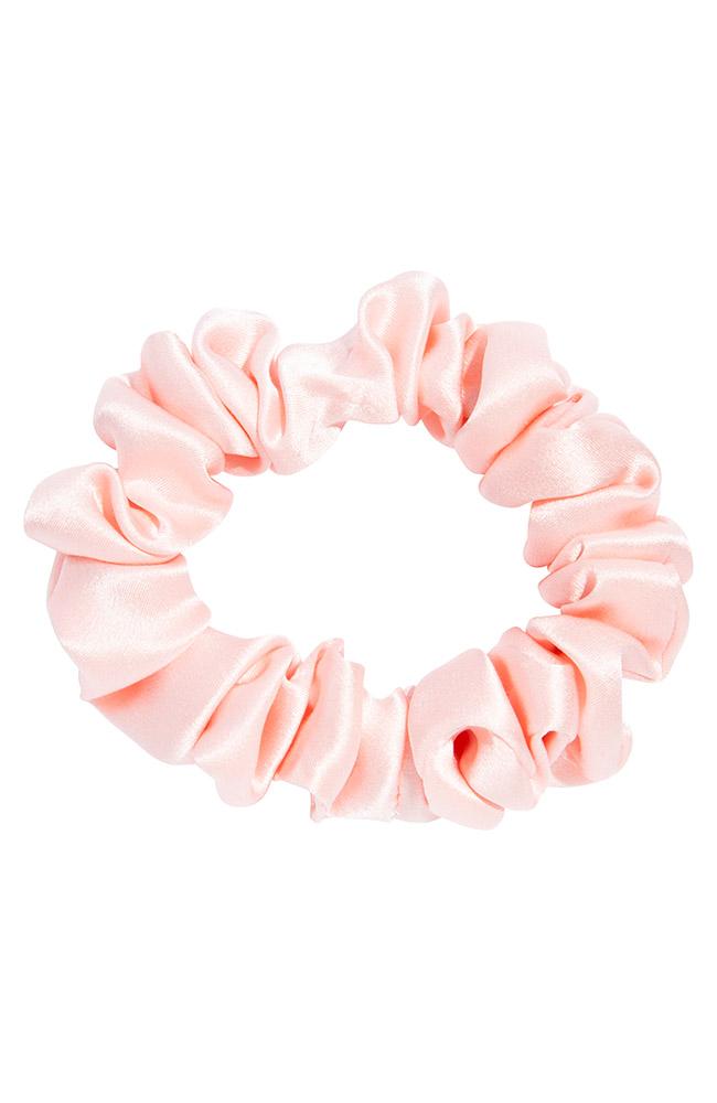 Rose Quarts Pink Small Silk Scrunchie by L. Erickson USA