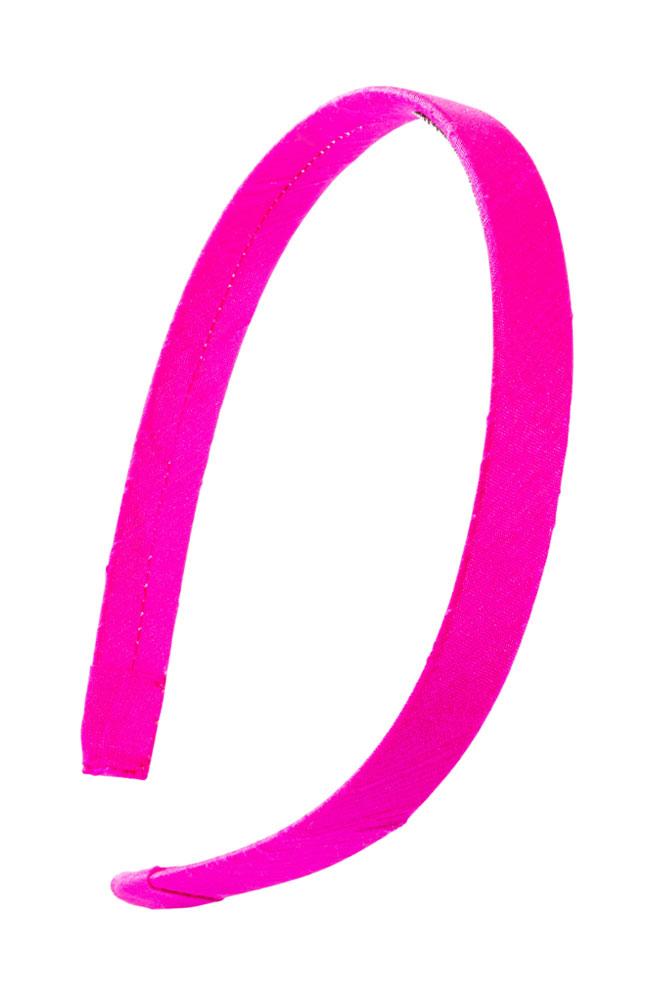 L. Erickson USA 1/2" Ultracomfort Headband - Dupioni Sorbet Pink, Silk Dupioni