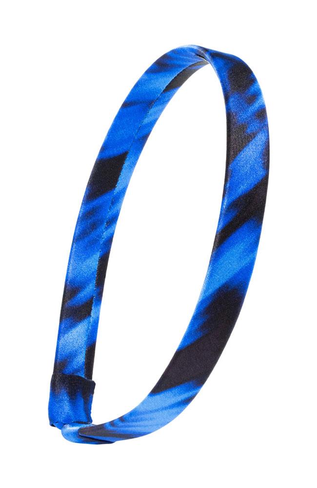L. Erickson USA 1/2" Ultracomfort Headband - Digital Blur Blue, Silk Charmeuse