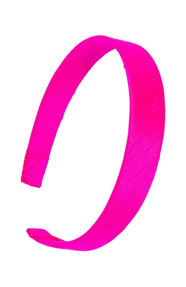 1" Ultracomfort Wide Headband, Island Pink Silk Dupioni, L. Erickson USA