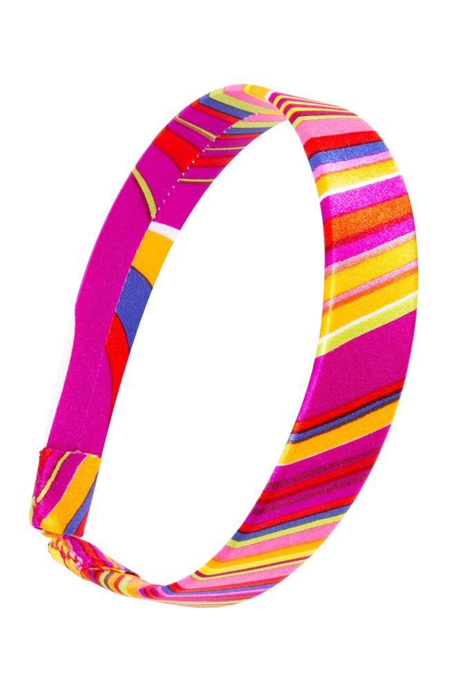 L.Erickson USA 1" Ultracomfort Headband - Psychedelic Fuchsia, Silk Charmeuse