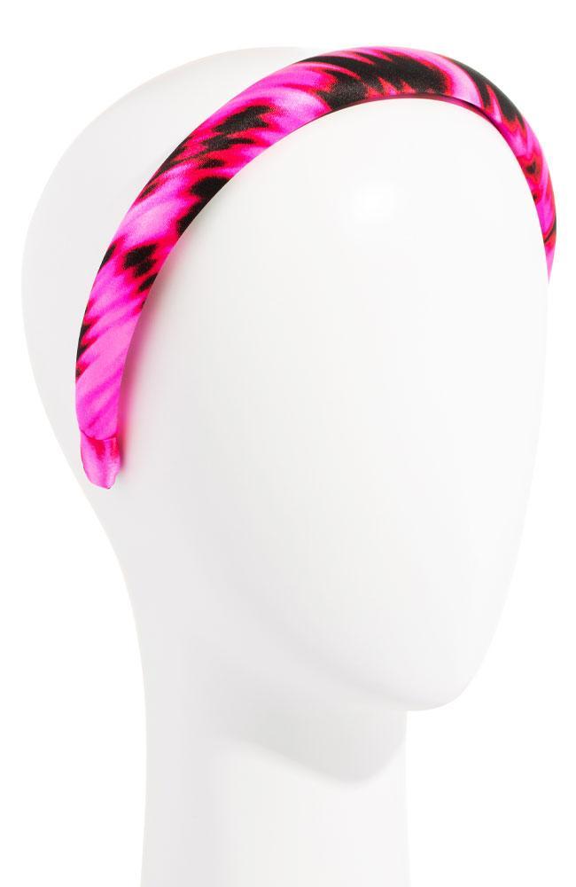 L. Erickson USA 1" Padded Wide Headband - Digital Blur Pink, Silk Charmeuse, alternate view