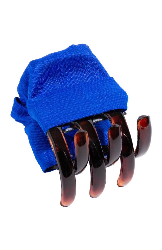 L. Erickson USA Small Covered Jaw - Royal Blue, Silk Dupioni
