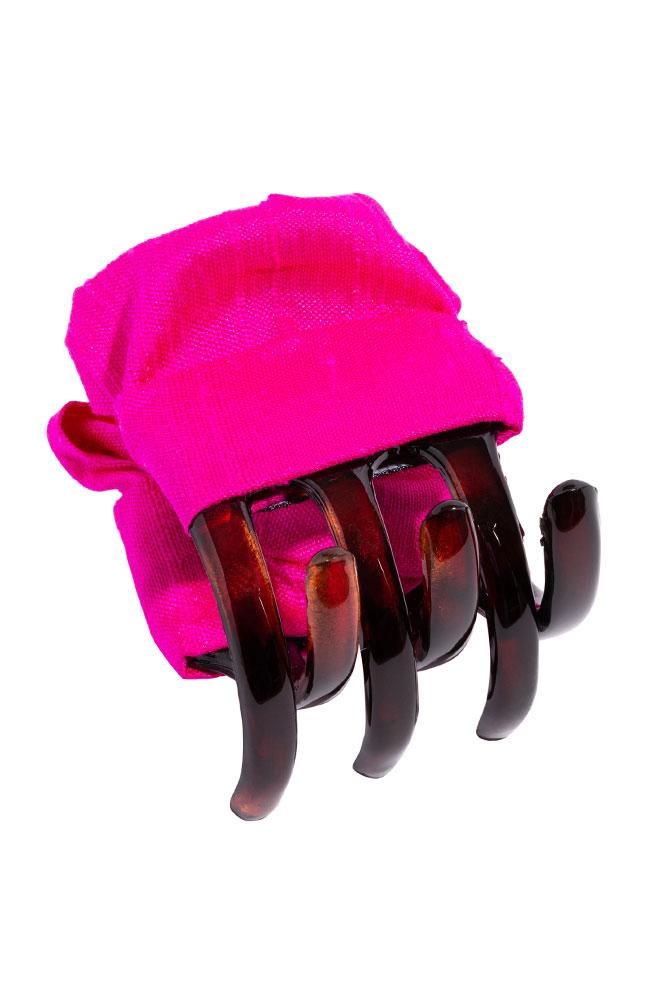 L. Erickson USA Small Covered Jaw - Sorbet Pink, Silk Dupioni