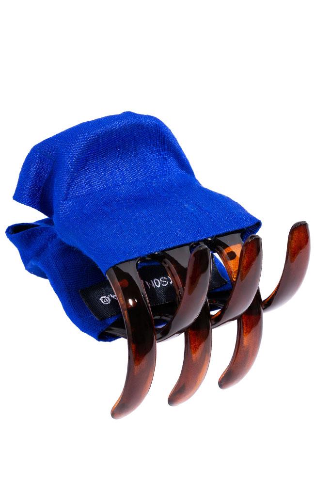 L. Erickson USA Large Covered Jaw - Royal Blue, Silk Dupioni