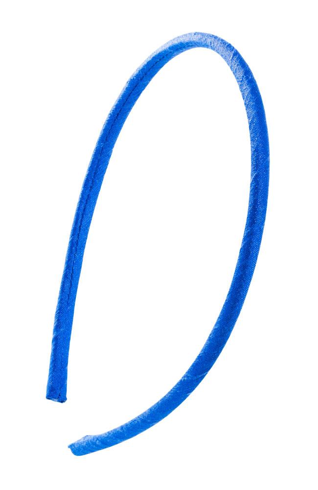 L. Erickson USA 1/4" Ultracomfort Headband - Dupioni Royal Blue, Silk Dupioni
