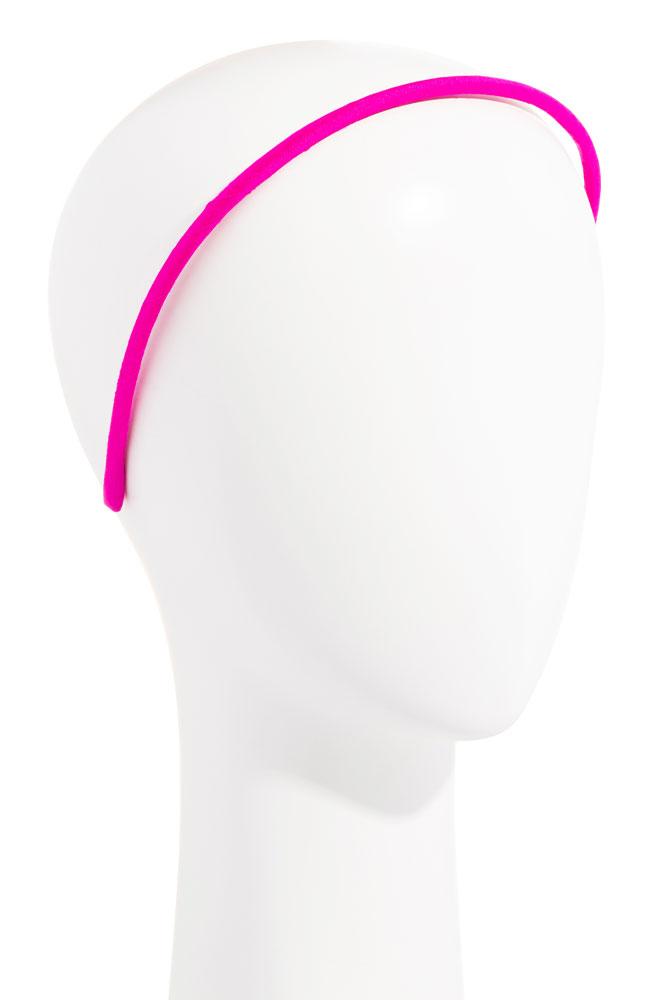 L. Erickson USA 1/4" Ultracomfort Headband - Dupioni Sorbet Pink, Silk Dupioni, alternate view