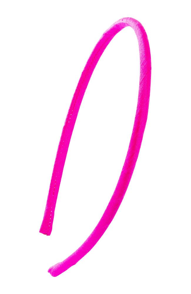 L. Erickson USA 1/4" Ultracomfort Headband - Dupioni Sorbet Pink, Silk Dupioni