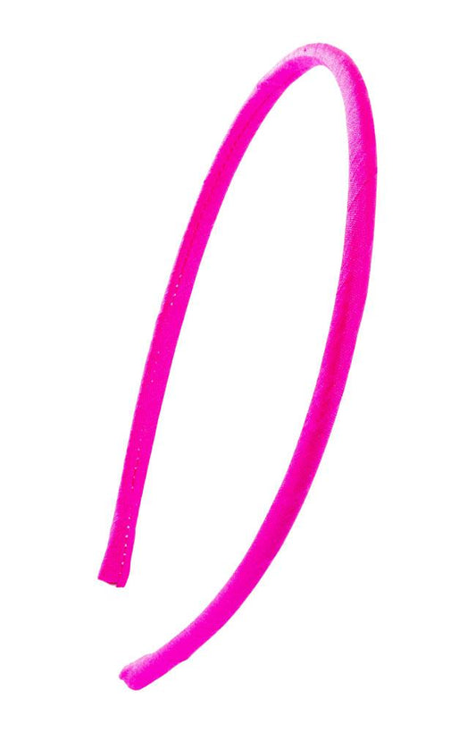 L. Erickson USA 1/4" Ultracomfort Headband - Dupioni Sorbet Pink, Silk Dupioni