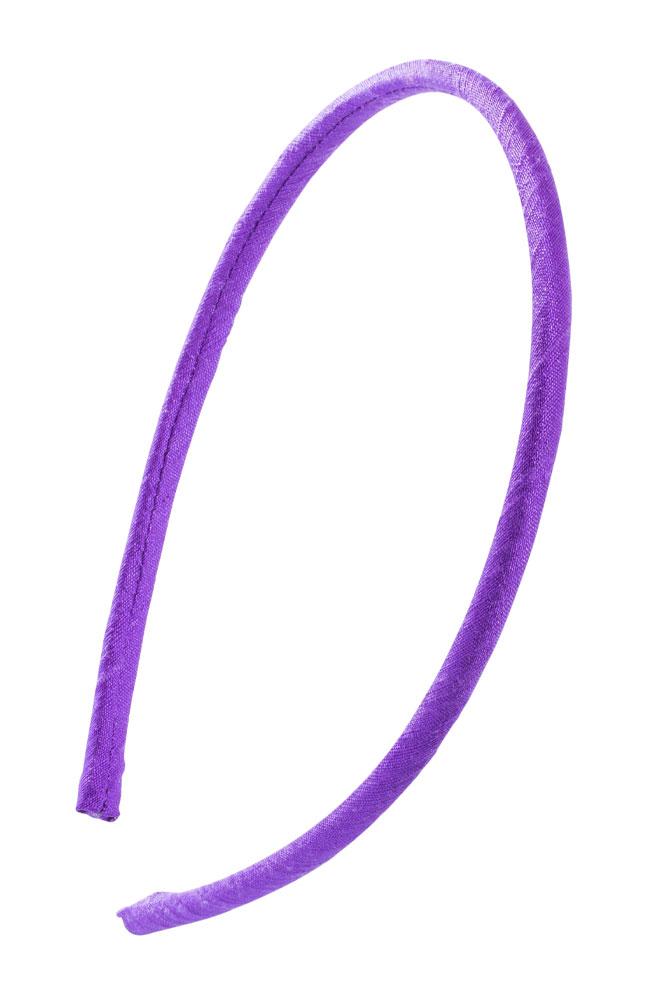 L. Erickson USA 1/4" Ultracomfort Headband - Dupioni Violet Purple, Silk Dupioni