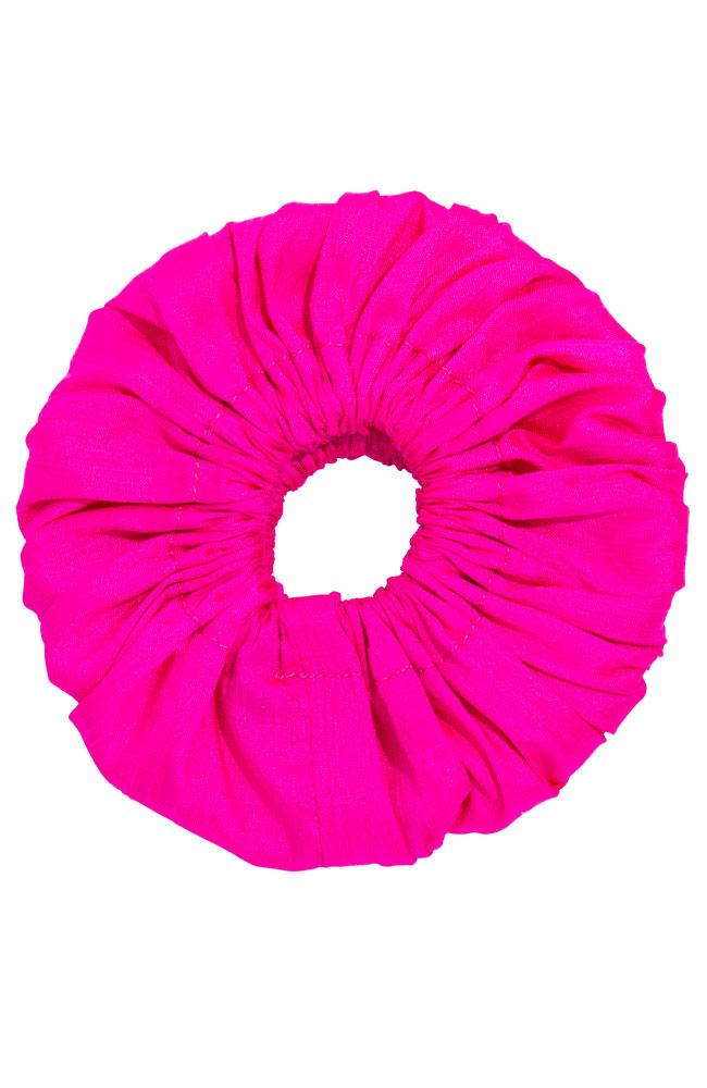 L. Erickson USA Medium Carrington Pony/Scrunchie - Sorbet Pink, Silk Dupioni