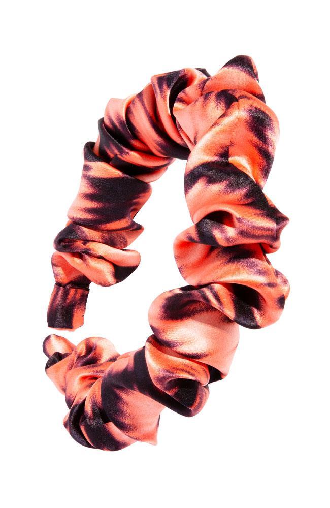 L. Erickson USA 1" Medici Headband - Digital Blur Coral, Silk Charmeuse