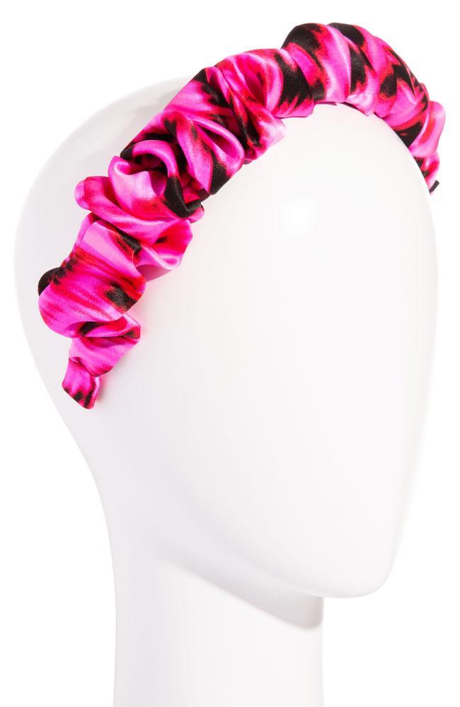 L. Erickson USA 1" Medici Headband - Digital Blur Pink, Silk Charmeuse, alternate view