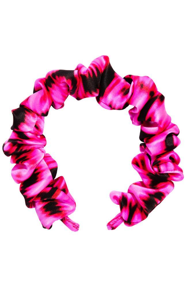 L. Erickson USA 1" Medici Headband - Digital Blur Pink, Silk Charmeuse, front view
