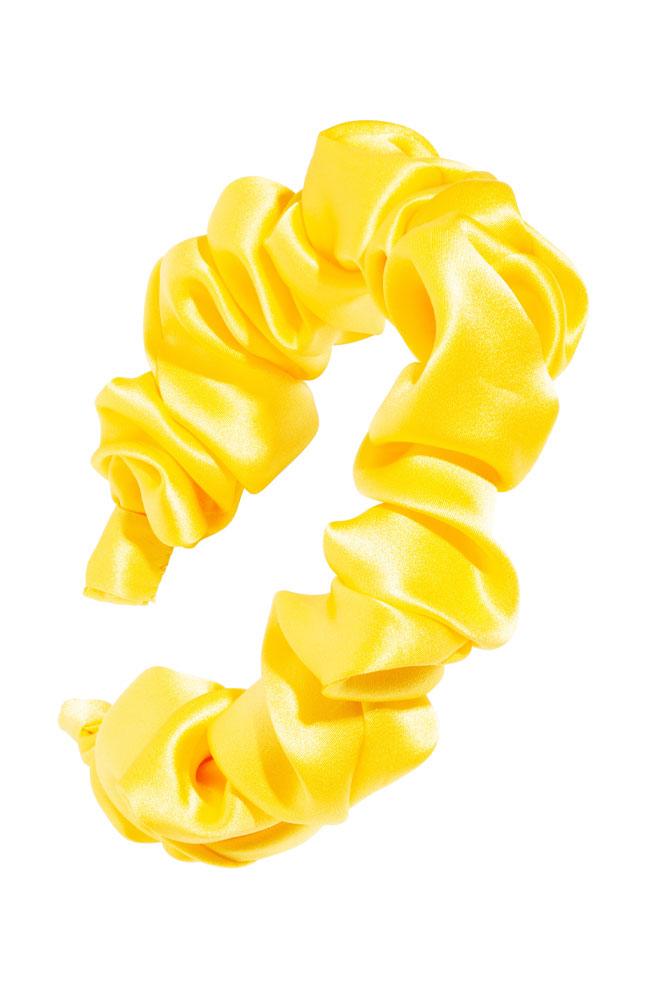 L. Erickson USA 1" Medici Headband - Buttercup Yellow, Silk Charmeuse