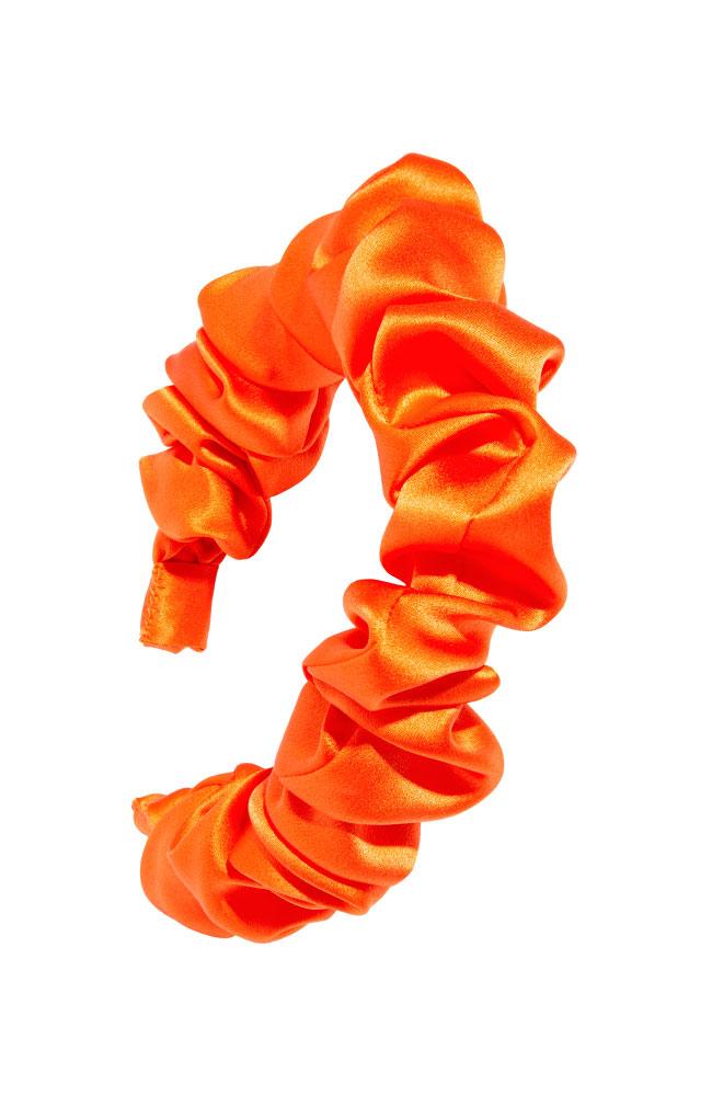 L. Erickson USA 1" Medici Headband - Orange, Silk Charmeuse