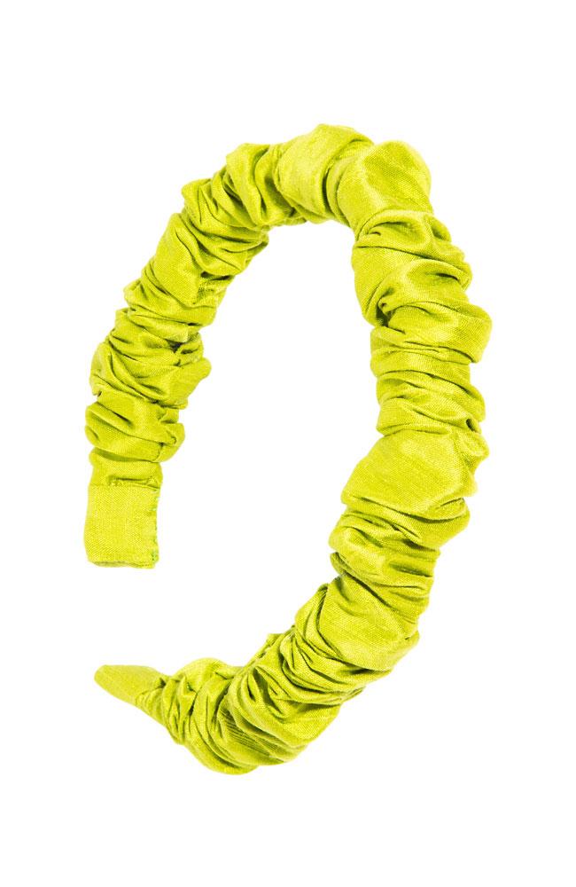 L. Erickson USA 1/2" Medici Headband - Peridot Green, Silk Dupioni