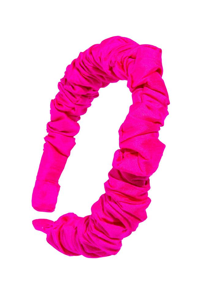 L. Erickson USA 1/2" Medici Headband - Sorbet Pink, Silk Dupioni