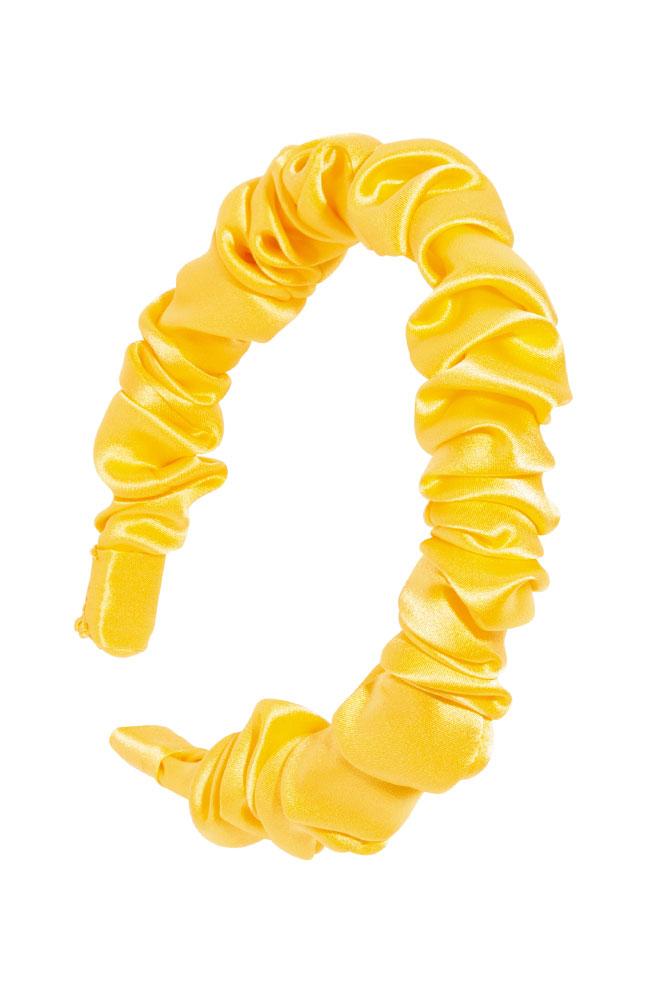 L. Erickson USA 1/2" Medici Headband - Buttercup Yellow, Silk Charmeuse