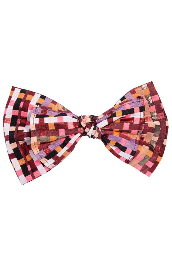 L. Erickson USA Waldorf Bow Barrette - Palm Desert Pink, Cotton/Polyester Blend
