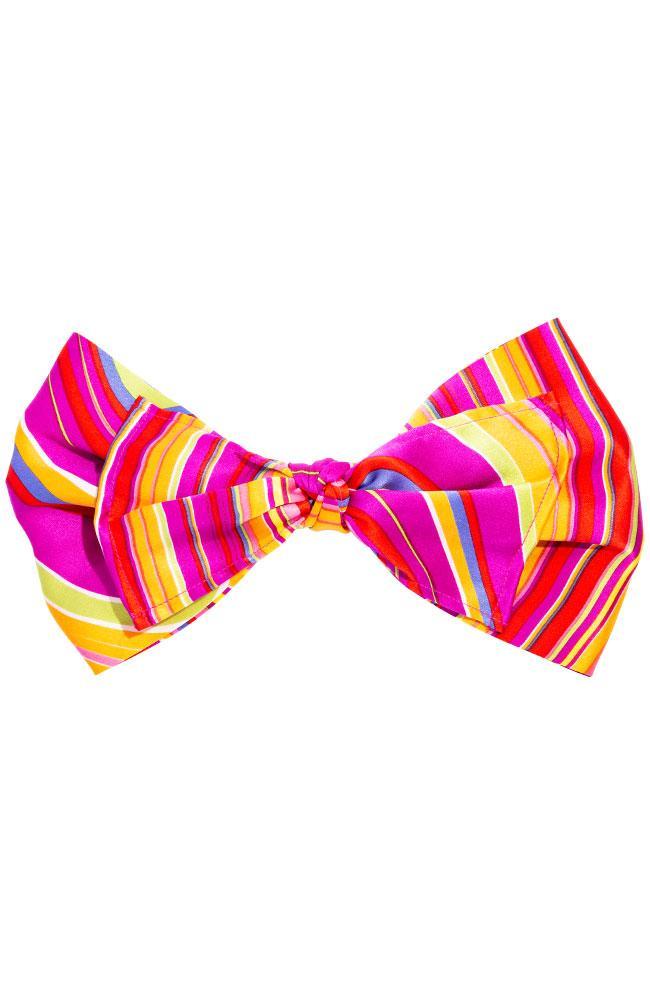 L. Erickson USA Waldorf Bow Barrette - Psychedelic Fuchsia, Silk Charmeuse