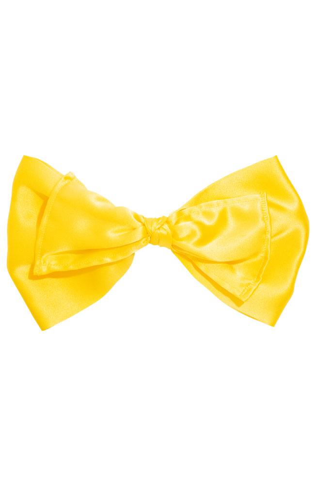 L. Erickson USA Waldorf Bow Barrette - Buttercup Yellow, Silk Charmeuse