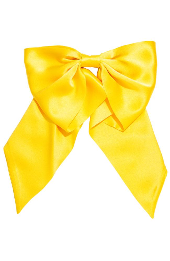 L. Erickson USA Clara Bow Barrette - Buttercup Yellow, Silk Charmeuse