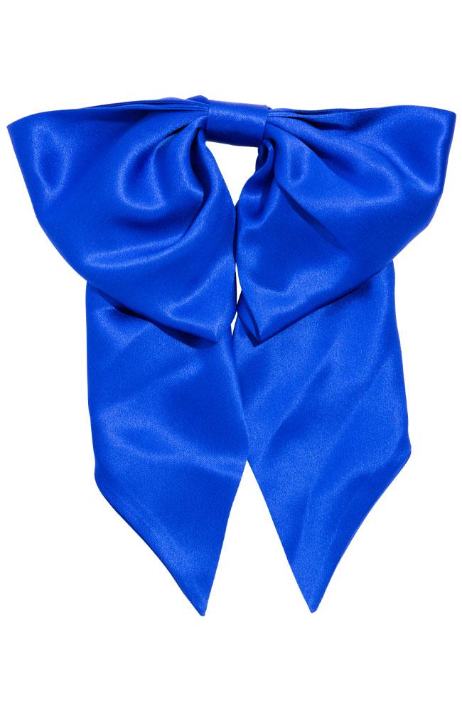 L. Erickson USA Clara Bow Barrette - Ocean Blue, Silk Charmeuse