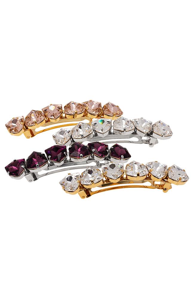 Crystal barrettes by L. Erickson