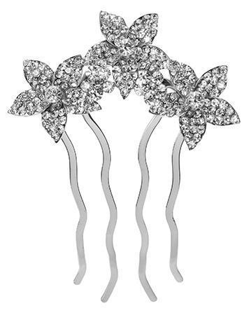 Crystal Flower Trio Chignon Pic
