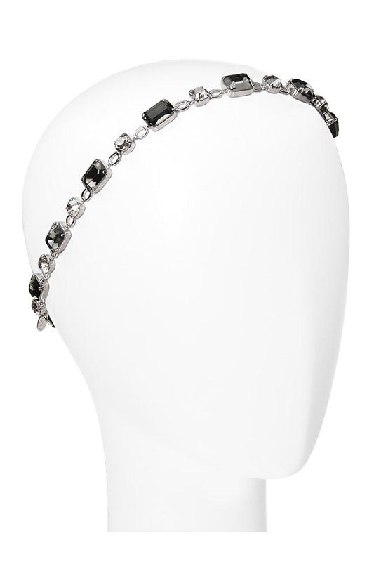 Crystal headband with adjustable strap around back of head, L. Erickson