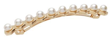 Hexagon Pearl Long and Skinny Barrette