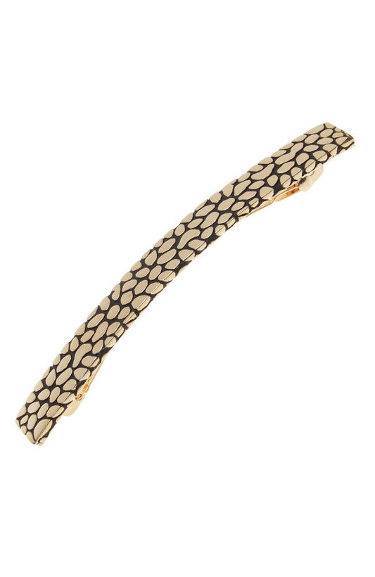 Pebbled Metal Long and Skinny Barrette