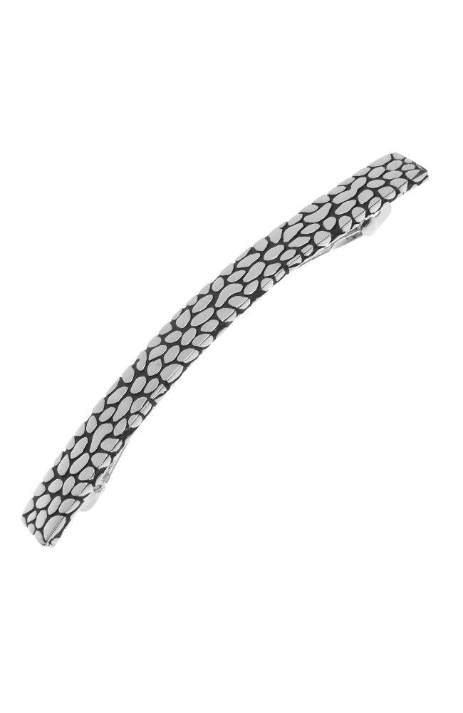 Pebbled Metal Long and Skinny Barrette