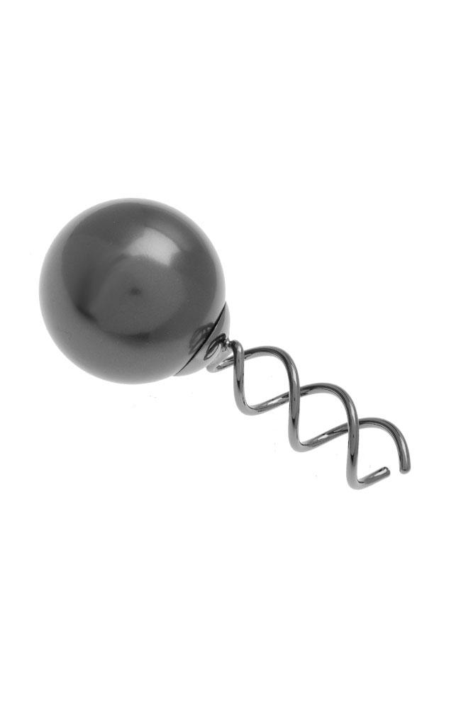 Pearl Hair Ornament, Gunmetal / Dark Grey Pearl and gunmetal hair screw
