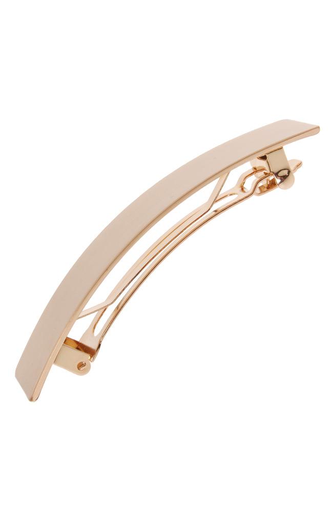 Brushed Metal Rectangle Barrette