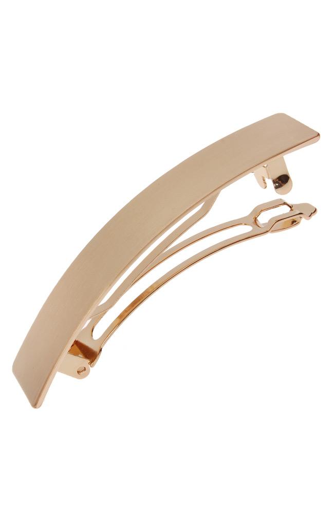 Brushed Metal Rectangle Barrette