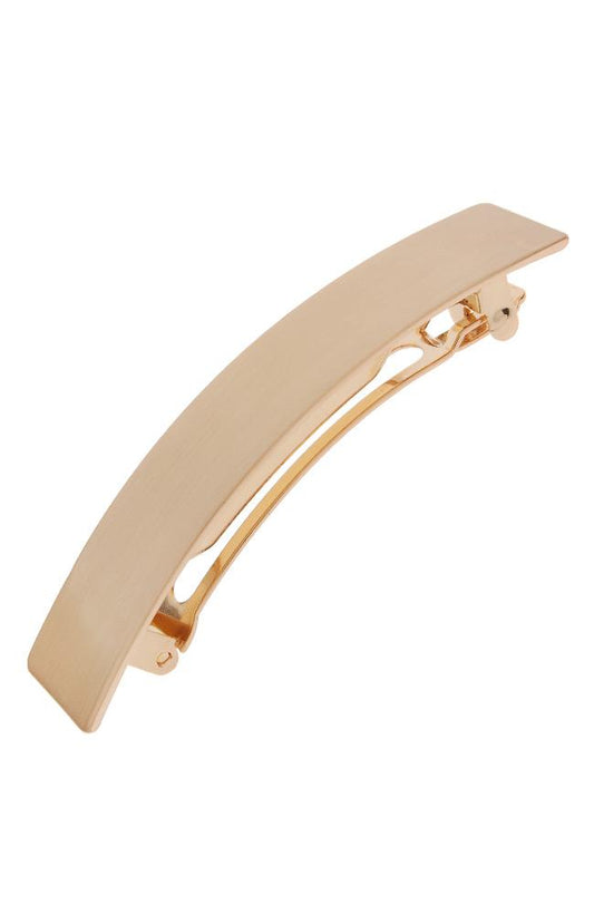 Brushed Metal Rectangle Barrette