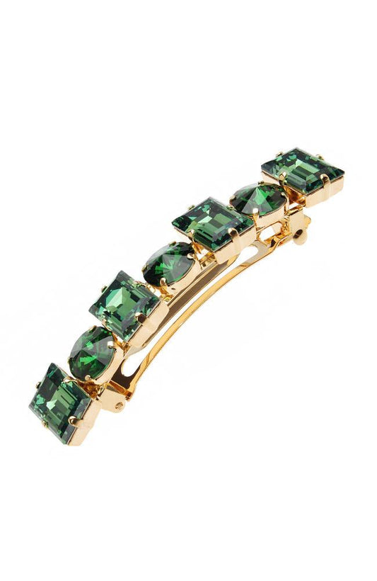 Large Sienna Crystal Barrette