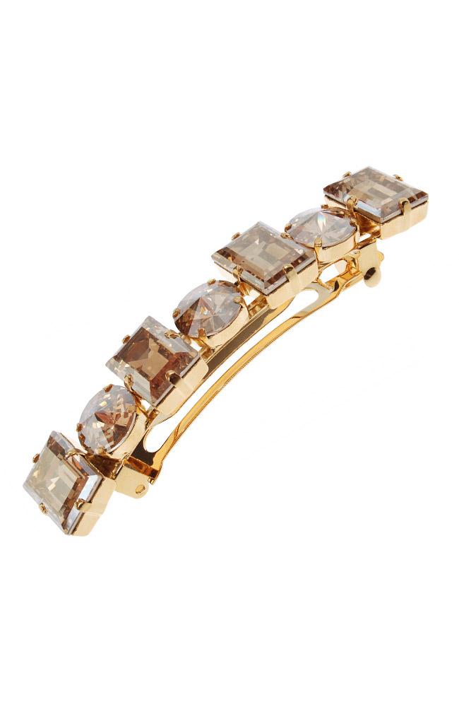 Large Sienna Crystal Barrette