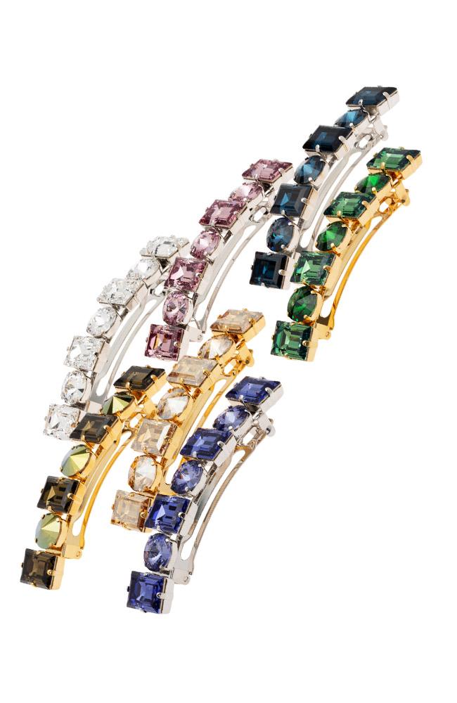 Large Sienna Crystal Barrette