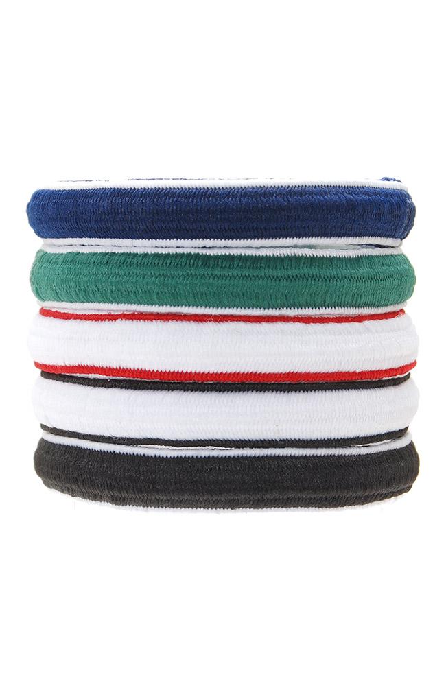 Reversible Trimmed Ponytail Holder 5-Pack