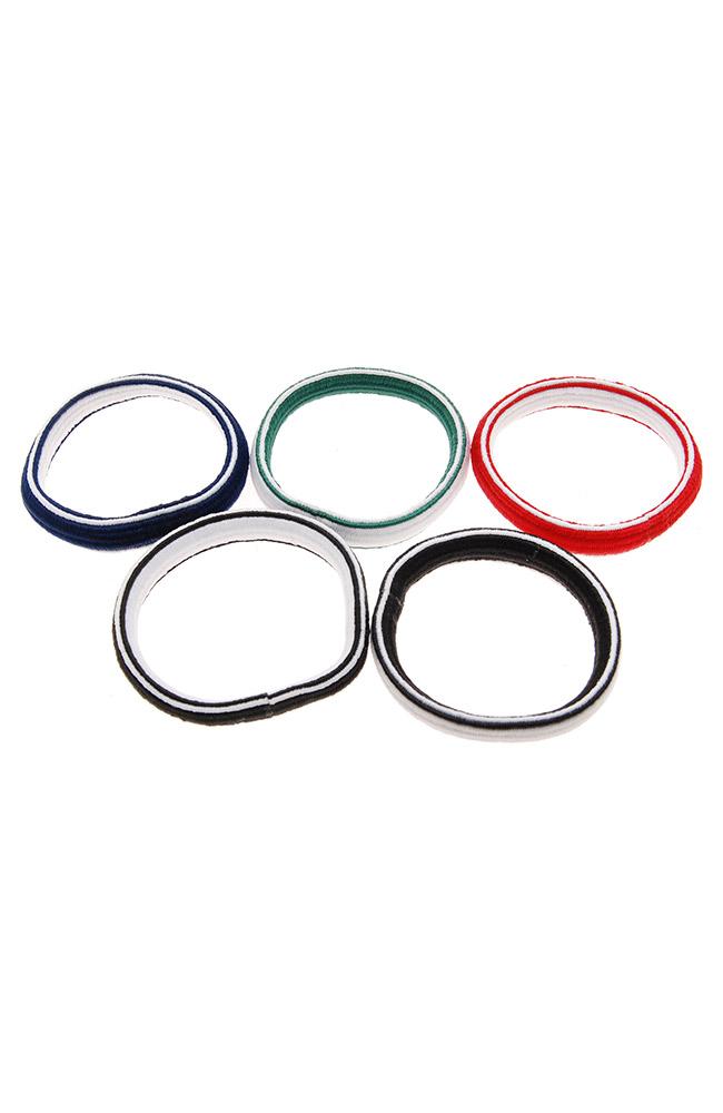 Reversible Trimmed Ponytail Holder 5-Pack