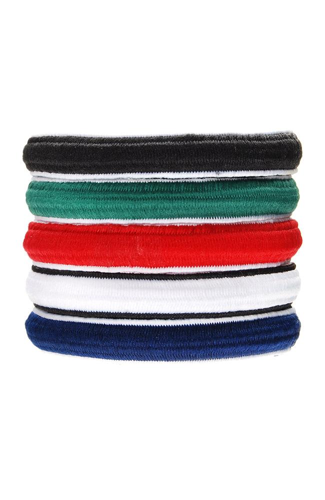 Reversible Trimmed Ponytail Holder 5-Pack