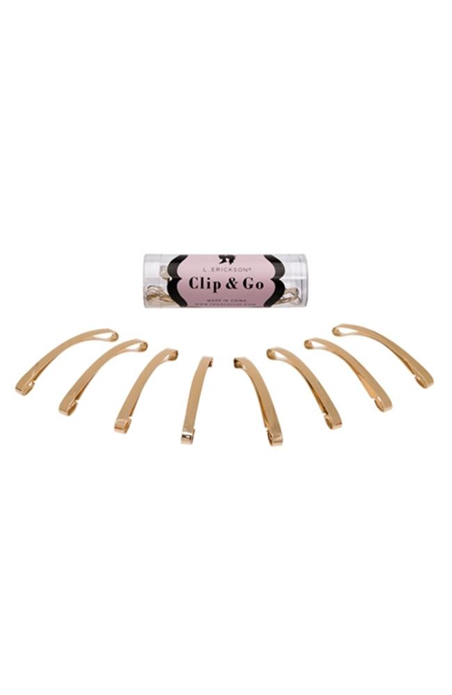 Small Metal Slide Barrette Clip & Go 8-Pack