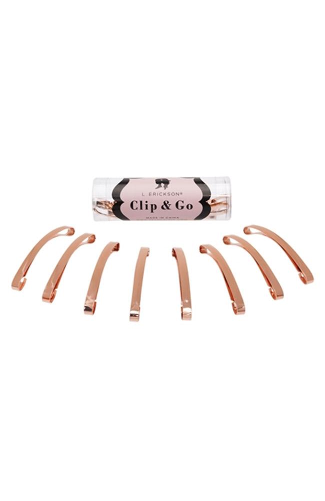 Small Metal Slide Barrette Clip & Go 8-Pack